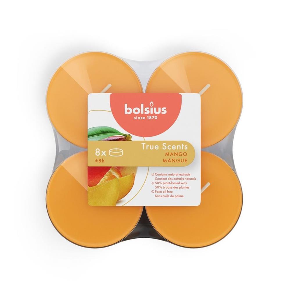 Bolsius Mango 8 Hour Maxi Tealights (Pack of 8) £3.55